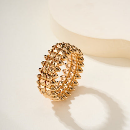 [Noble Aura jewelry]CLASH 9.2MM DOUBLE ROW RING