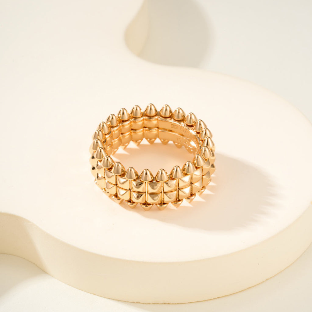 [Noble Aura jewelry]CLASH 9.2MM DOUBLE ROW RING