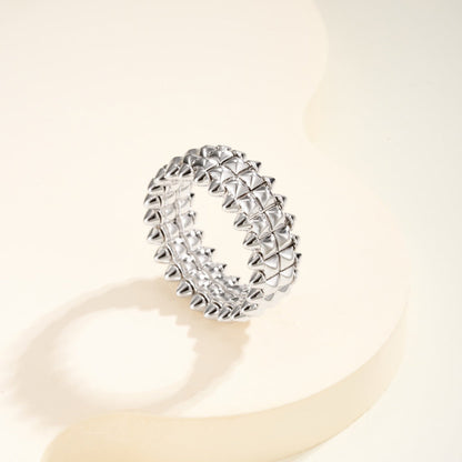 [Noble Aura jewelry]CLASH 9.2MM DOUBLE ROW RING
