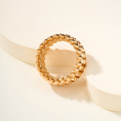 [Noble Aura jewelry]CLASH 9.2MM DOUBLE ROW RING