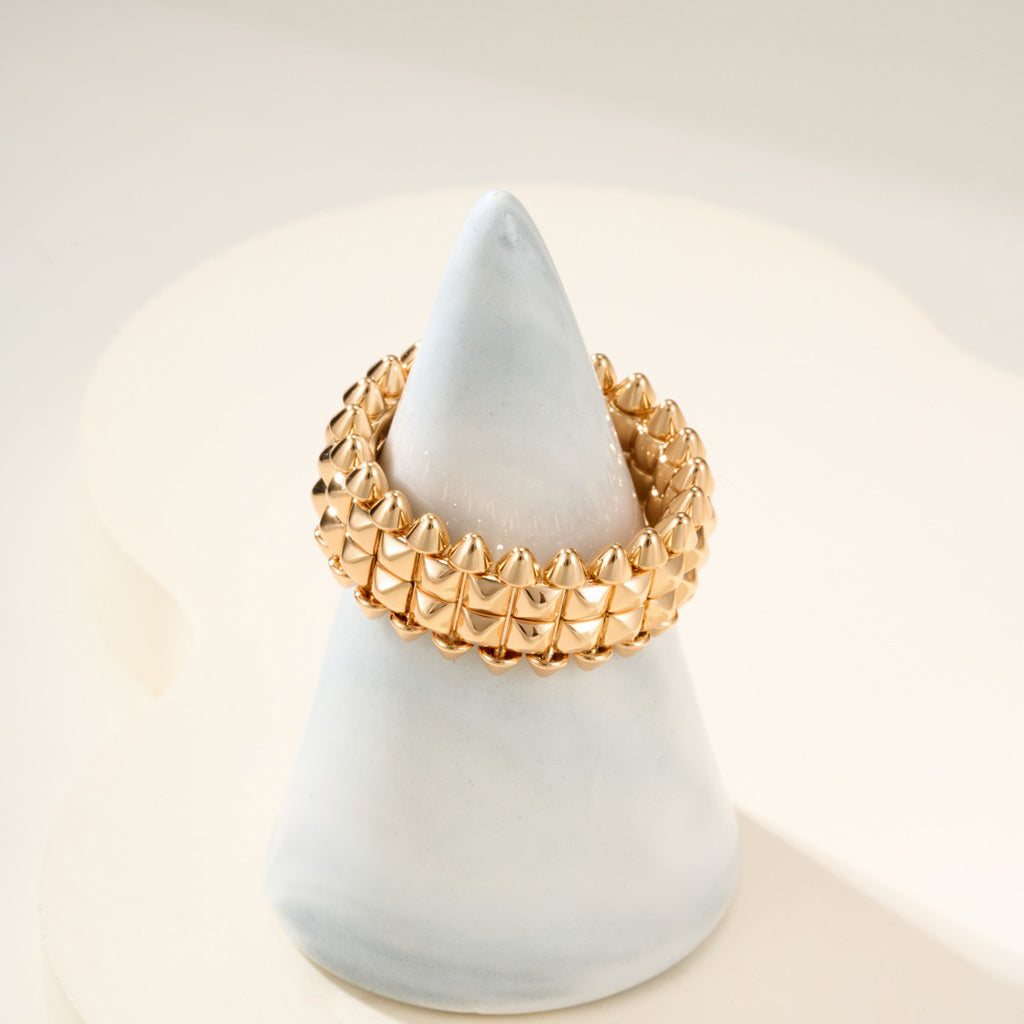 [Noble Aura jewelry]CLASH 9.2MM DOUBLE ROW RING