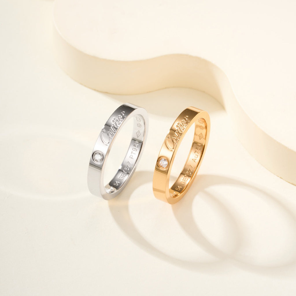 [Noble Aura jewelry]LOVE RING 4MM 1 DIAMOND