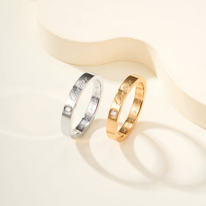[Noble Aura jewelry]LOVE RING 4MM 1 DIAMOND