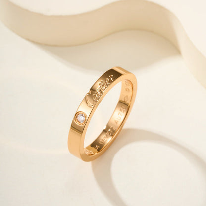 [Noble Aura jewelry]LOVE RING 4MM 1 DIAMOND