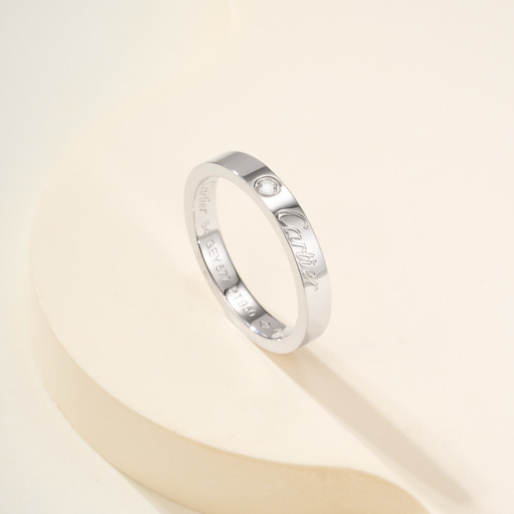 [Noble Aura jewelry]LOVE RING 4MM 1 DIAMOND