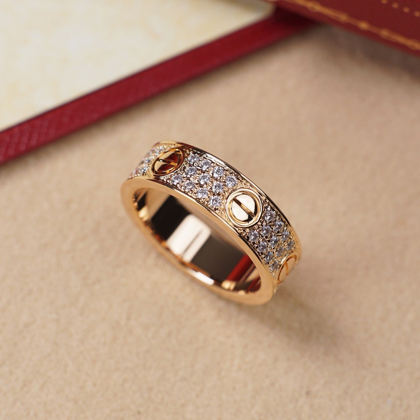 [Noble Aura jewelry]LOVE RING 5.5MM DIAMONDS PAVED