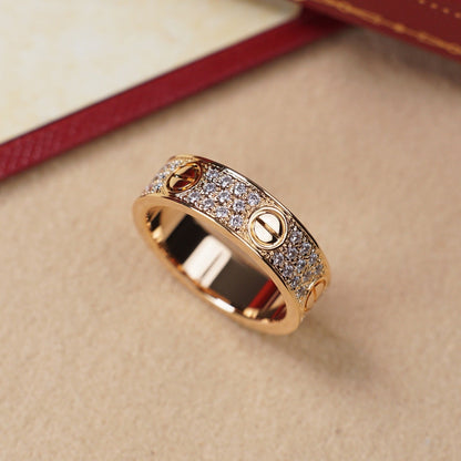 [Noble Aura jewelry]LOVE RING 5.5MM DIAMONDS PAVED