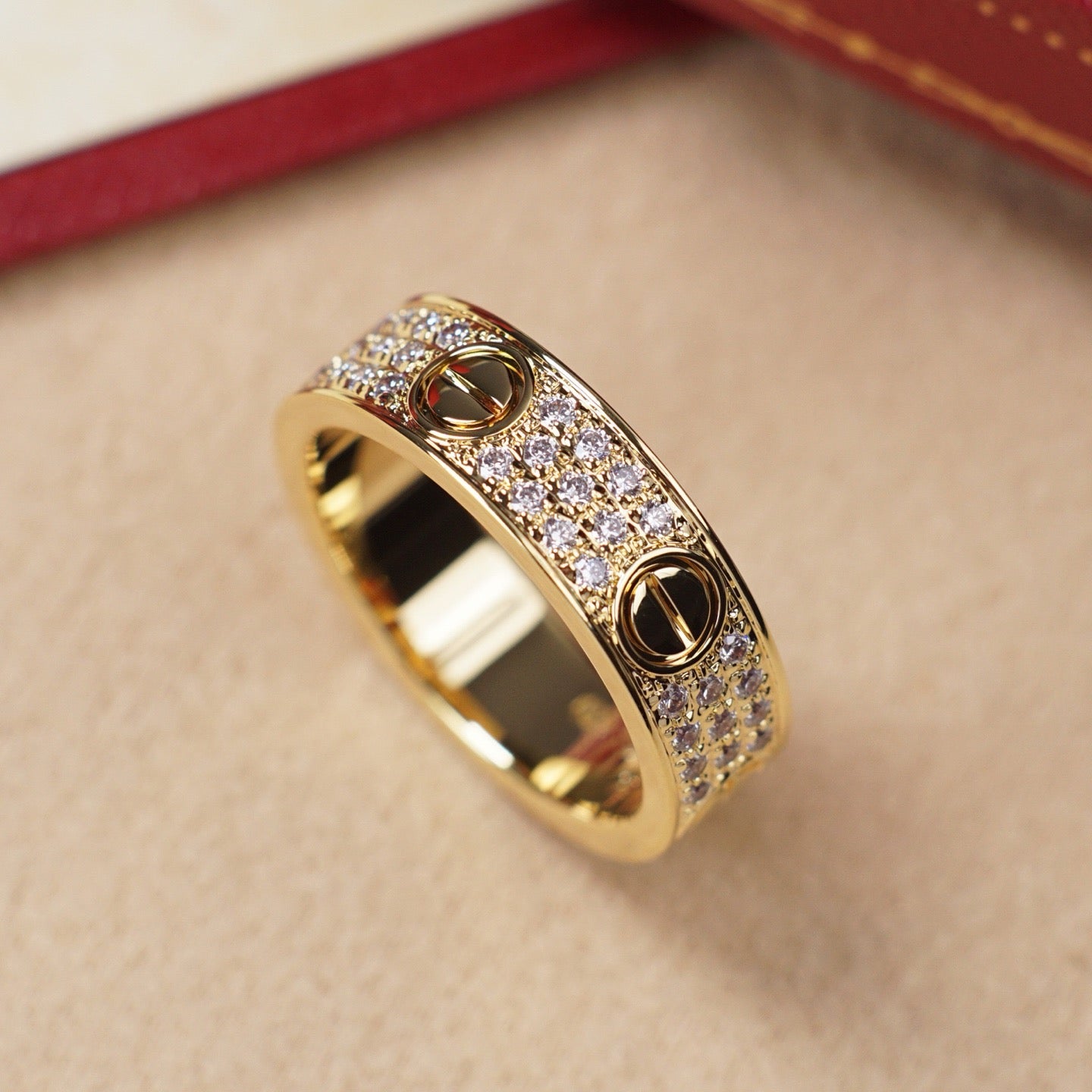 [Noble Aura jewelry]LOVE RING 5.5MM DIAMONDS PAVED