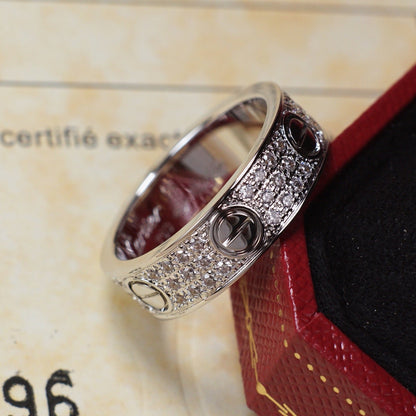 [Noble Aura jewelry]LOVE RING 5.5MM DIAMONDS PAVED