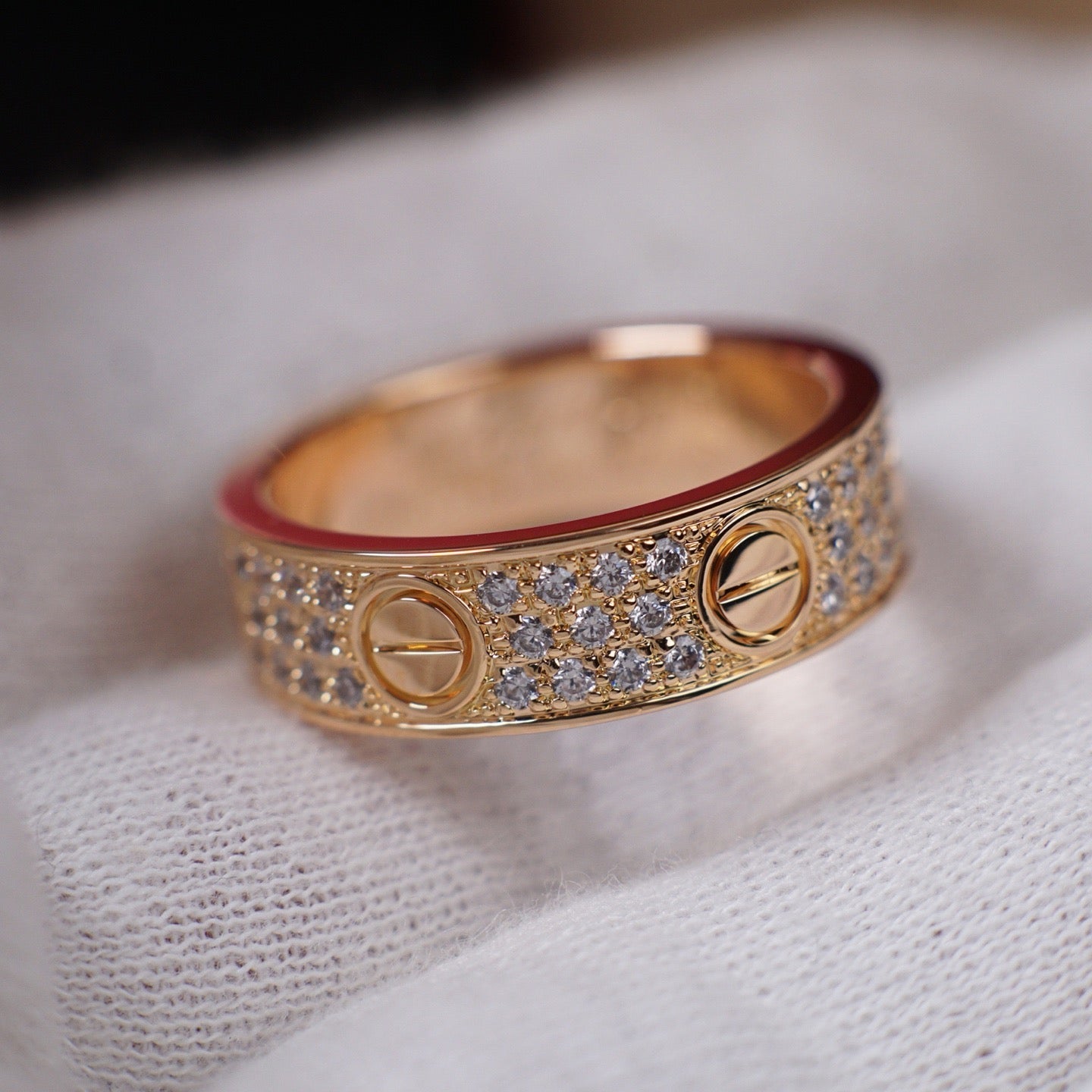 [Noble Aura jewelry]LOVE RING 5.5MM DIAMONDS PAVED