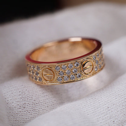 [Noble Aura jewelry]LOVE RING 5.5MM DIAMONDS PAVED