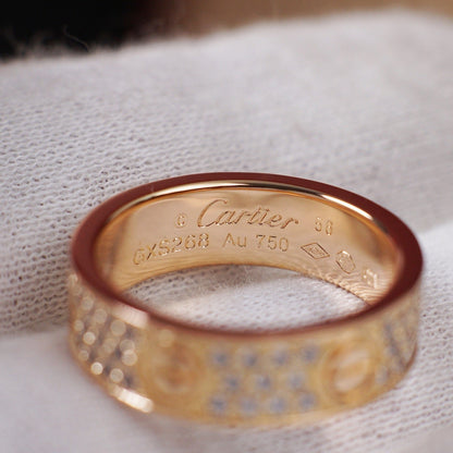 [Noble Aura jewelry]LOVE RING 5.5MM DIAMONDS PAVED