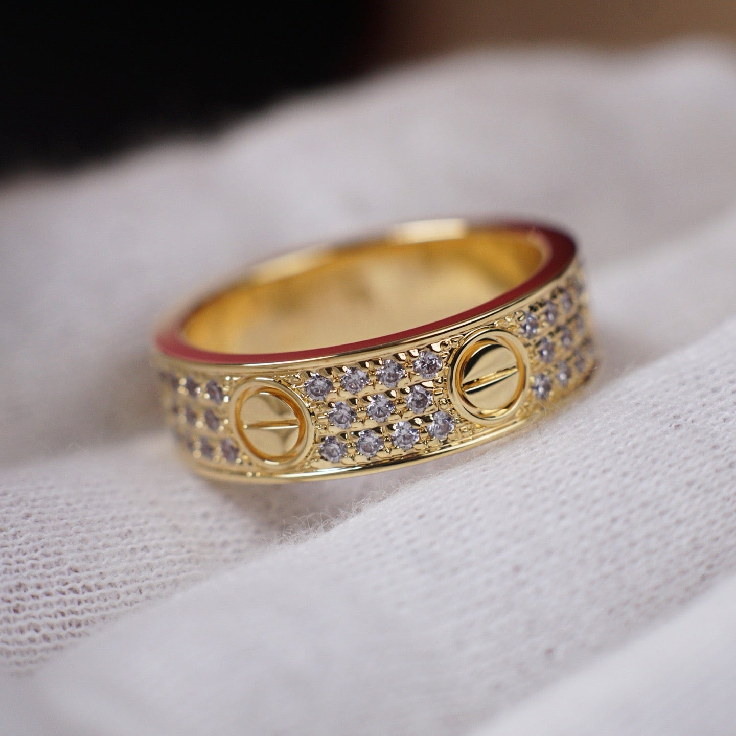 [Noble Aura jewelry]LOVE RING 5.5MM DIAMONDS PAVED