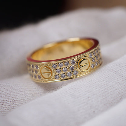 [Noble Aura jewelry]LOVE RING 5.5MM DIAMONDS PAVED