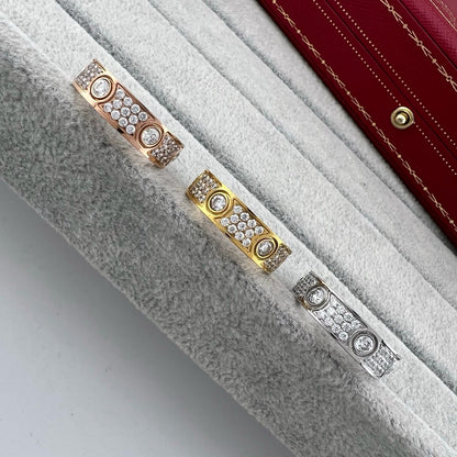 [Noble Aura jewelry]LOVE 5.5MM FULL-PAVE 6-DIAMOND RING