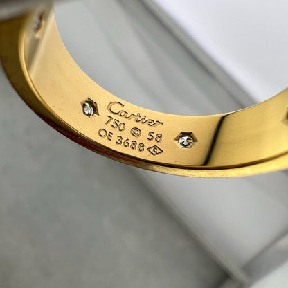 [Noble Aura jewelry]LOVE 5.5MM FULL-PAVE 6-DIAMOND RING