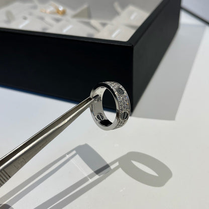 [Noble Aura jewelry]LOVE RING 5.5MM DIAMONDS PAVED CERAMIC