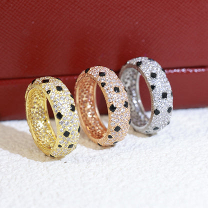 [Noble Aura jewelry]PANTHERE SPOTTED FULL DIAMOND RING