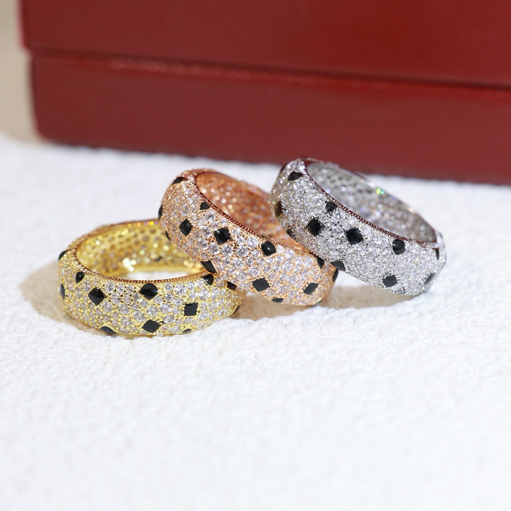 [Noble Aura jewelry]PANTHERE SPOTTED FULL DIAMOND RING