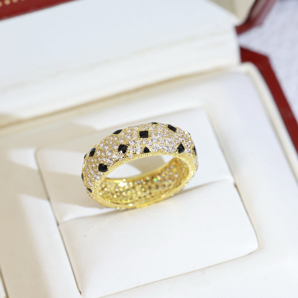 [Noble Aura jewelry]PANTHERE SPOTTED FULL DIAMOND RING