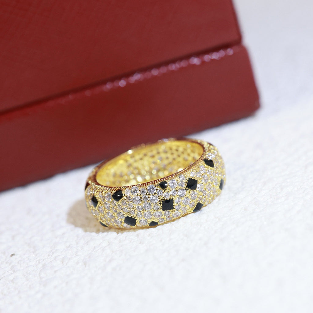 [Noble Aura jewelry]PANTHERE SPOTTED FULL DIAMOND RING