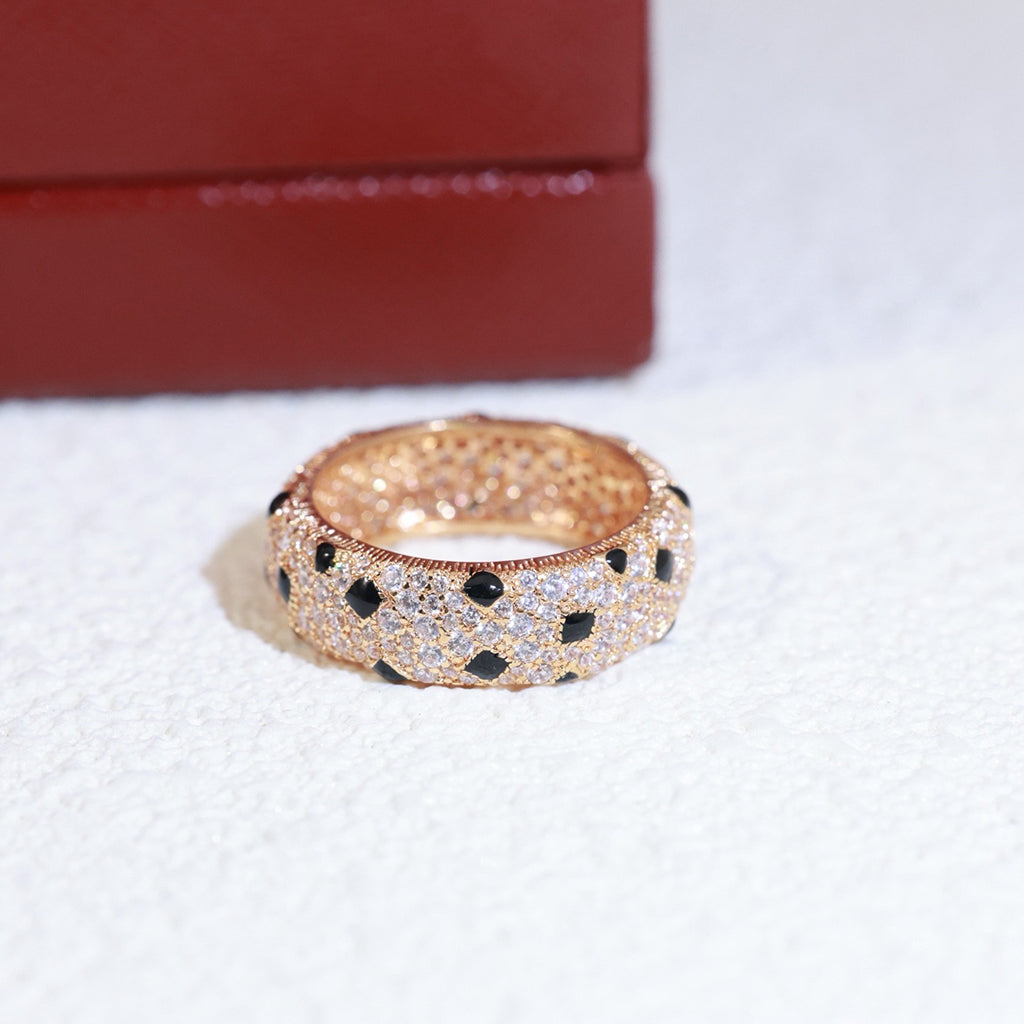 [Noble Aura jewelry]PANTHERE SPOTTED FULL DIAMOND RING