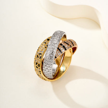 [Noble Aura jewelry]TRINITY  RING LEOPARD PRINT