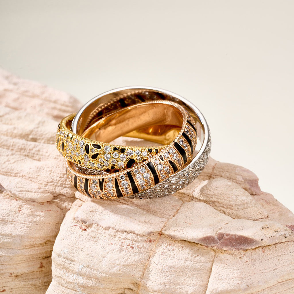 [Noble Aura jewelry]TRINITY  RING LEOPARD PRINT