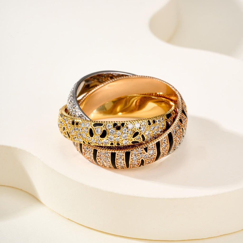 [Noble Aura jewelry]TRINITY  RING LEOPARD PRINT