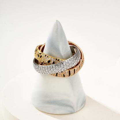 [Noble Aura jewelry]TRINITY  RING LEOPARD PRINT