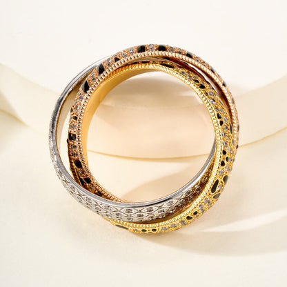 [Noble Aura jewelry]TRINITY  RING LEOPARD PRINT
