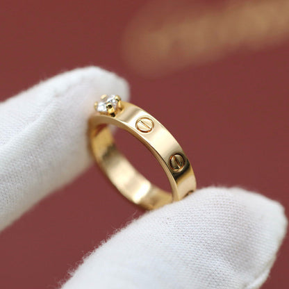 [Noble Aura jewelry]LOVE RING 3.6MM 1 BIG DIAMOND