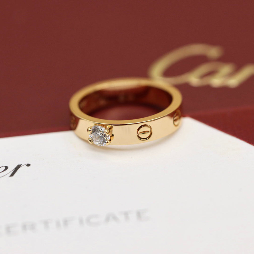 [Noble Aura jewelry]LOVE RING 3.6MM 1 BIG DIAMOND