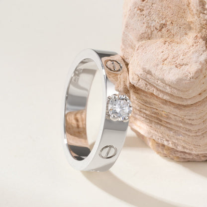[Noble Aura jewelry]LOVE RING 3.6MM 1 BIG DIAMOND
