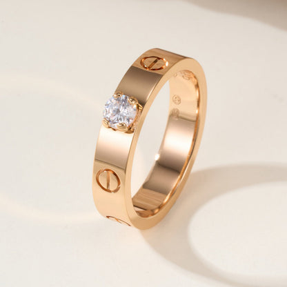 [Noble Aura jewelry]LOVE RING 3.6MM 1 BIG DIAMOND