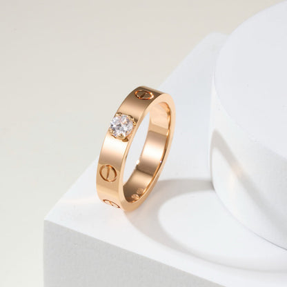 [Noble Aura jewelry]LOVE RING 3.6MM 1 BIG DIAMOND