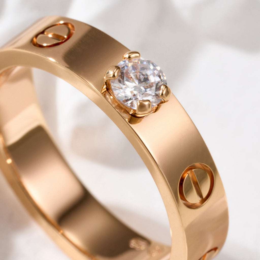 [Noble Aura jewelry]LOVE RING 3.6MM 1 BIG DIAMOND