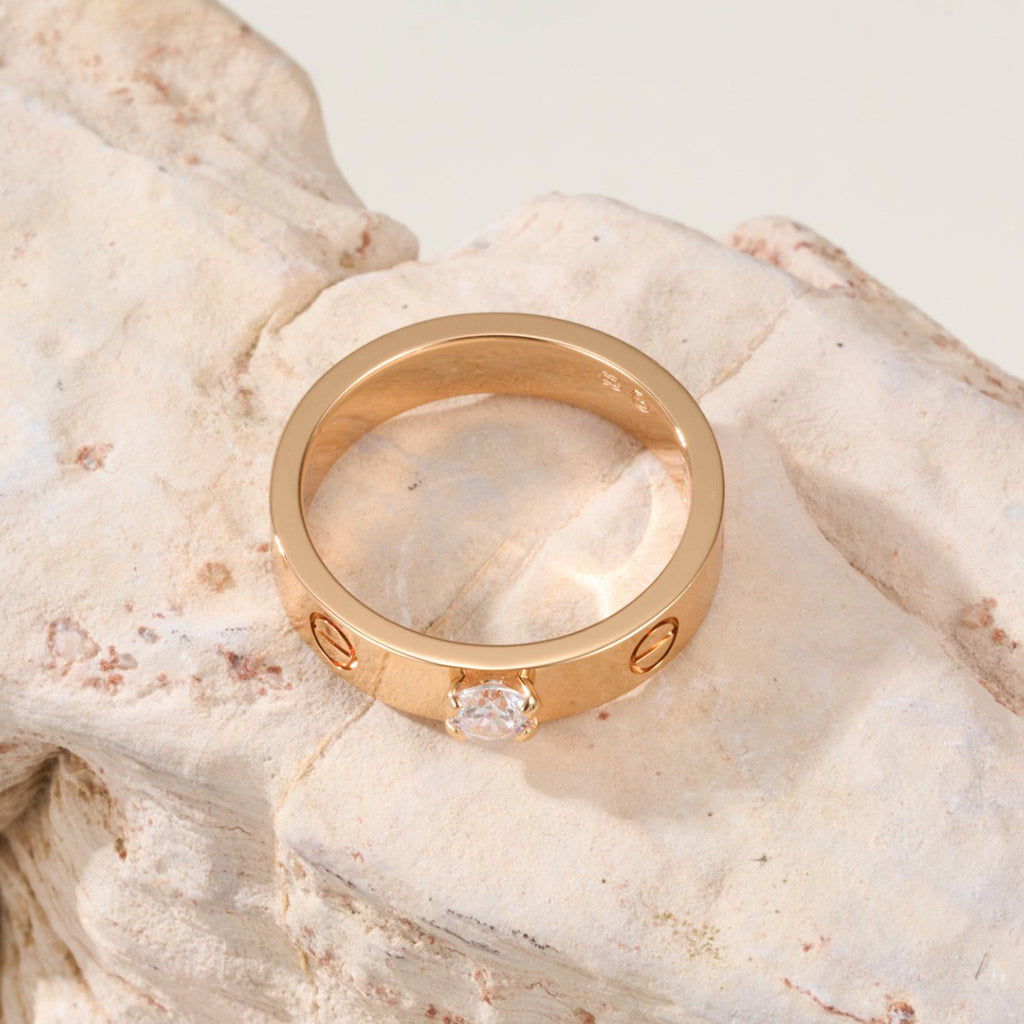 [Noble Aura jewelry]LOVE RING 3.6MM 1 BIG DIAMOND