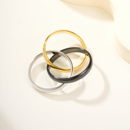 [Noble Aura jewelry]TRINITY 3.2MM RING BLACK CERAMIC