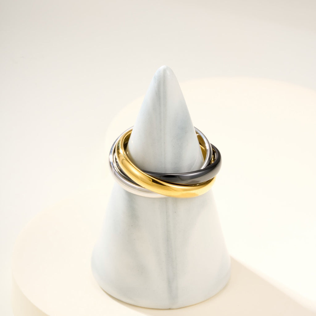 [Noble Aura jewelry]TRINITY 3.2MM RING BLACK CERAMIC