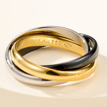 [Noble Aura jewelry]TRINITY 3.2MM RING BLACK CERAMIC