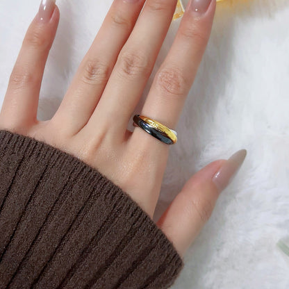 [Noble Aura jewelry]TRINITY 3.2MM RING BLACK CERAMIC