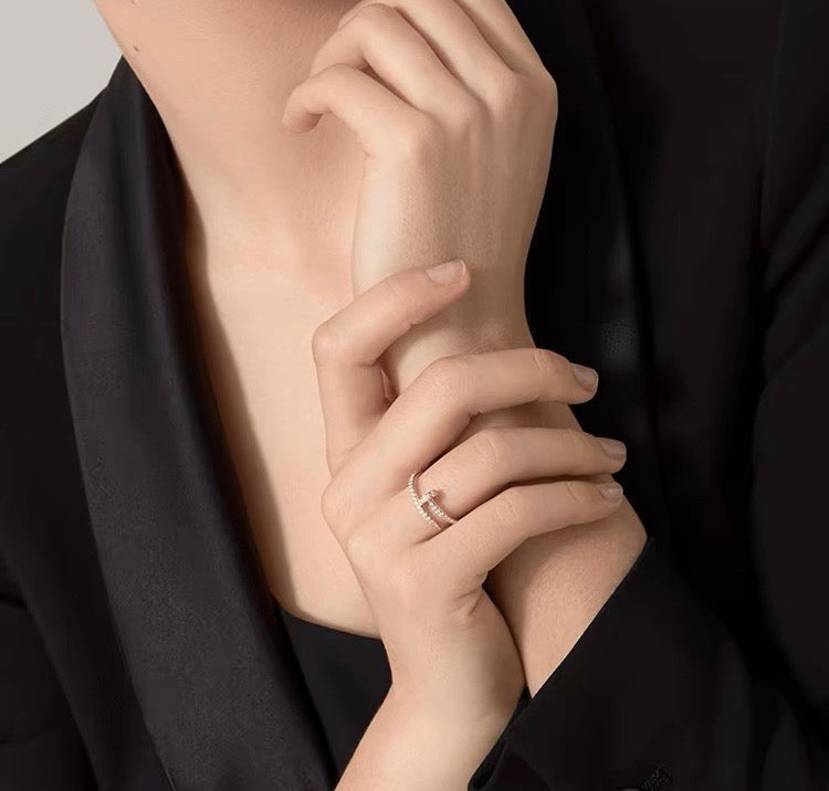 [Noble Aura jewelry]JUSTE 1.8MM FULL DIAMOND RING