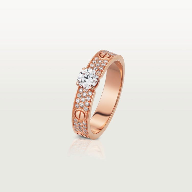 [Noble Aura jewelry]LOVE RING 3.6MM 1 BIG DIAMOND FULL DIAMOND
