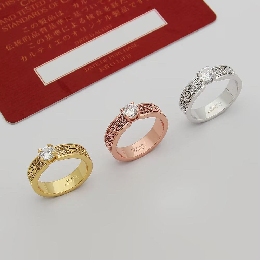 [Noble Aura jewelry]LOVE RING 3.6MM 1 BIG DIAMOND FULL DIAMOND