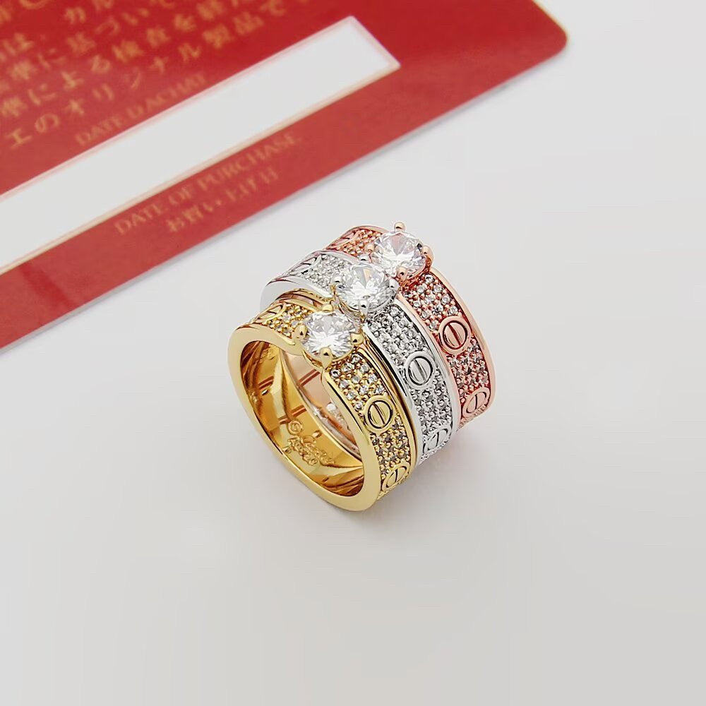 [Noble Aura jewelry]LOVE RING 3.6MM 1 BIG DIAMOND FULL DIAMOND