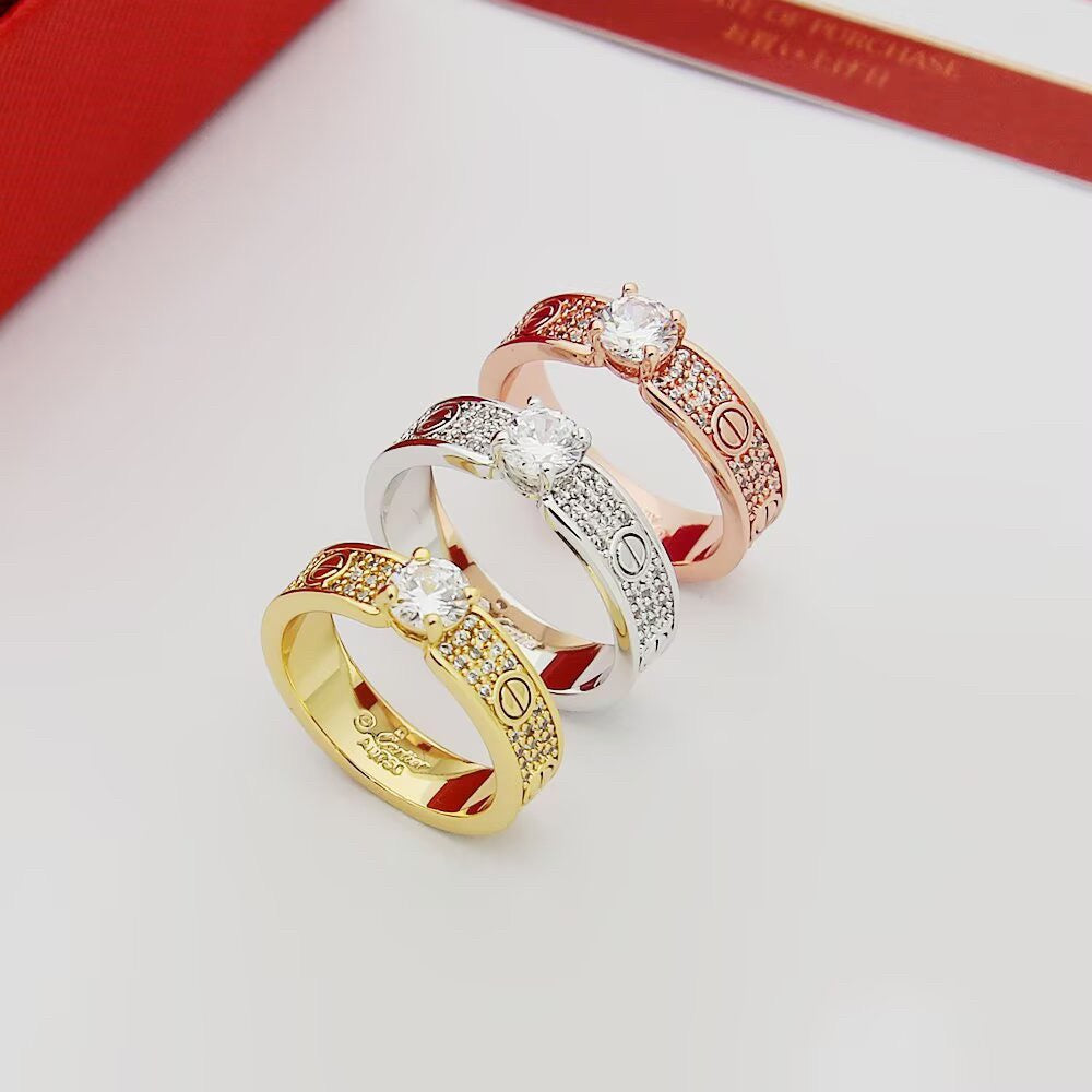 [Noble Aura jewelry]LOVE RING 3.6MM 1 BIG DIAMOND FULL DIAMOND