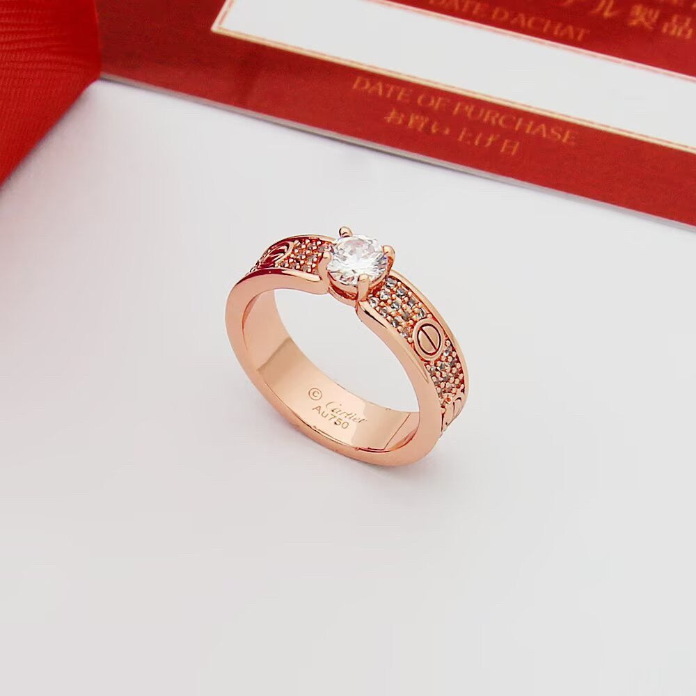 [Noble Aura jewelry]LOVE RING 3.6MM 1 BIG DIAMOND FULL DIAMOND