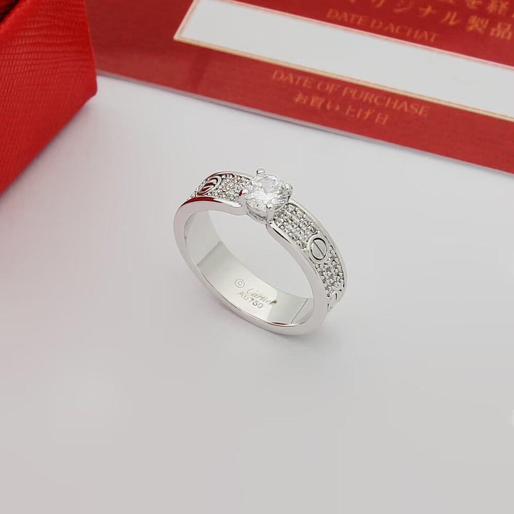 [Noble Aura jewelry]LOVE RING 3.6MM 1 BIG DIAMOND FULL DIAMOND