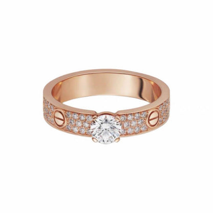 [Noble Aura jewelry]LOVE RING 3.6MM 1 BIG DIAMOND FULL DIAMOND